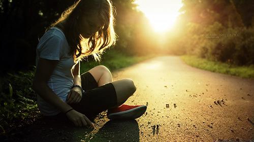 唯美高冷女生背景頭像10